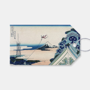 Honganji Tempel uitzicht op Mt. Fuji Japanse houts Cadeaulabel