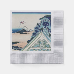 Honganji Tempel uitzicht op Mt. Fuji Japanse houts Servet