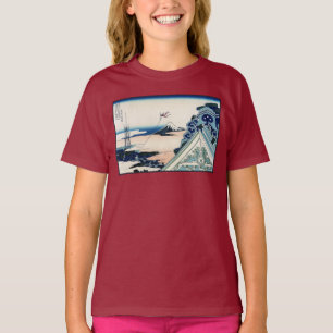 Honganji Tempel Uitzicht op Mt. Fuji Japanse Houts T-shirt