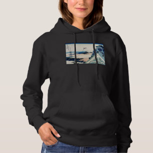 Honganji Tempel Vista van Mt. Fuji Japanse houtsne Hoodie
