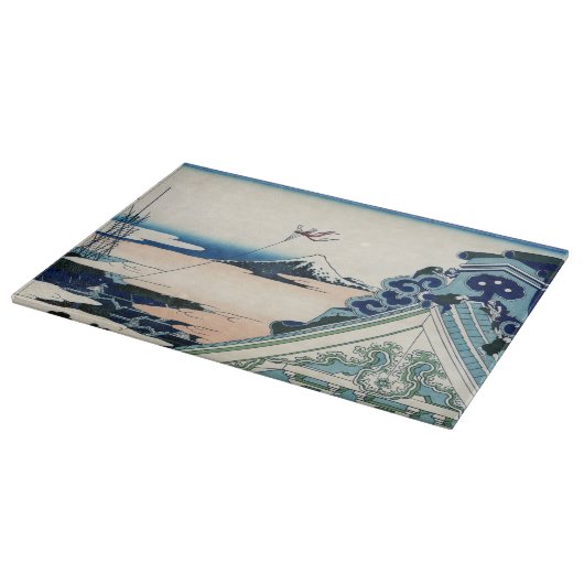Honganji Tempel Vista van Mt. Fuji Japanse houtsne Snijplank (Hoek)