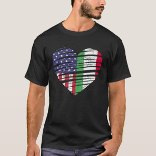 Hongarije Amerikaans Geteeld Hart USA Patriottisch T-shirt