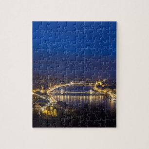 Hongarije Boedapest 's nachts panorama Legpuzzel