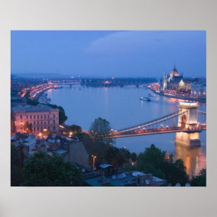 HONGARIJE, Boedapest: Szechenyi (chain) Bridge, 2 Poster