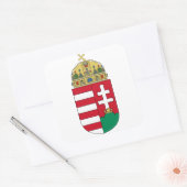hongarije embleem vierkante sticker (Envelop)