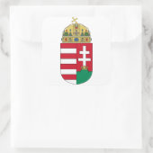hongarije embleem vierkante sticker (Tas)