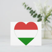 Hongarije Flag Heart Briefkaart (Staand voorkant)
