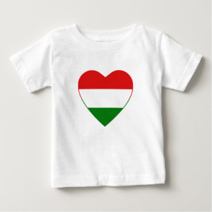 Hongarije Flag Heart T-Shirt