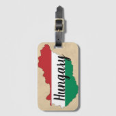 Hongarije Flag Silhouette Bagagelabel (Voorkant (verticaal))