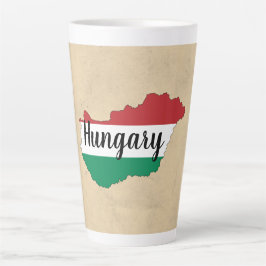 Hongarije Flag Silhouette Latte Mok
