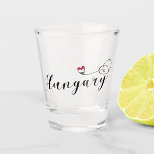 Hongarije Heart T-Shirt, Hongaars Shot Glas