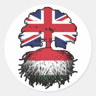 Hongarije Hongaars Brits Verenigd Koninkrijk Ronde Sticker