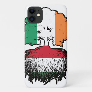 Hongarije Hongaarse Ierse vlag over boomstammen iPhone 11 Hoesje