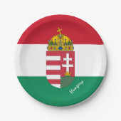 Hongarije, Hongaarse vlag - feest, verjaardag / sp Papieren Bordje (Voorkant)