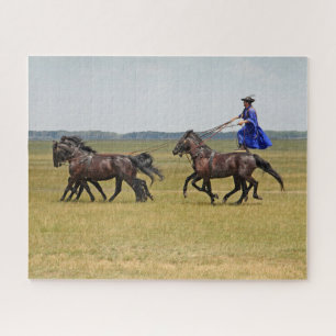 Hongarije horseman en paarden legpuzzel