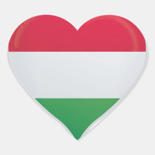 Hongarije houdt van vlag trots hart sticker