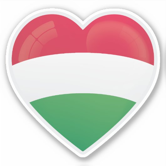 Hongarije Liefde Icoon Sticker (Voorkant)
