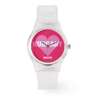 Hongarije Love custom monogram horloges