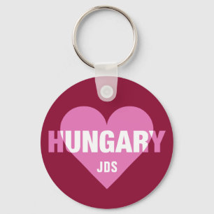 Hongarije Love custom monogram key chains Sleutelhanger