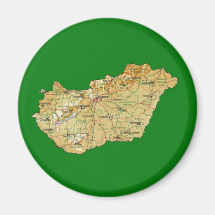 Hongarije Map Magnet Magneet
