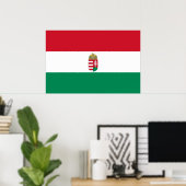 Hongarije met wapens , vlag Hongarije Poster (Thuiskantoor)