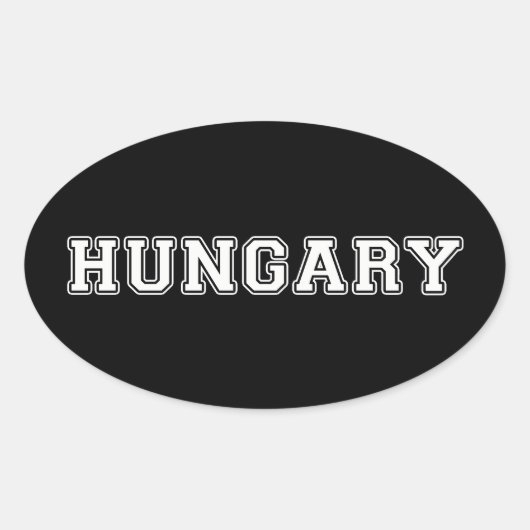 Hongarije Ovale Sticker (Voorkant)