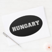 Hongarije Ovale Sticker (Envelop)