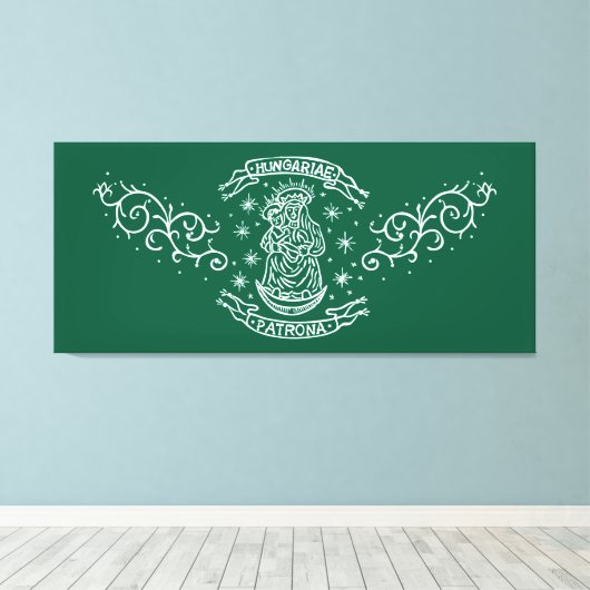 Hongarije Religieus motief Middeleeuwse Maagd Mari Canvas Afdruk (Insitu (Houten vloer))