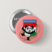 Hongarije Rhythmic Gymnastics Panda Ronde Button 5,7 Cm (Voorkant /achterkant)