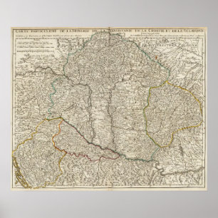 Hongarije, Roemenië, Europa Poster