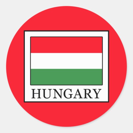 Hongarije Ronde Sticker (Voorkant)