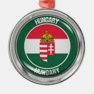 Hongarije Round Emblem Metalen Ornament