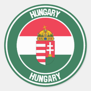 Hongarije Round Emblem Ronde Sticker