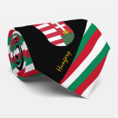 Hongarije Stripes Stropdas, bedrijf Hongaarse vlag Stropdas (Opgerold)