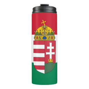 Hongarije Travel Mug, patriottische Hongaarse vlag Thermosbeker