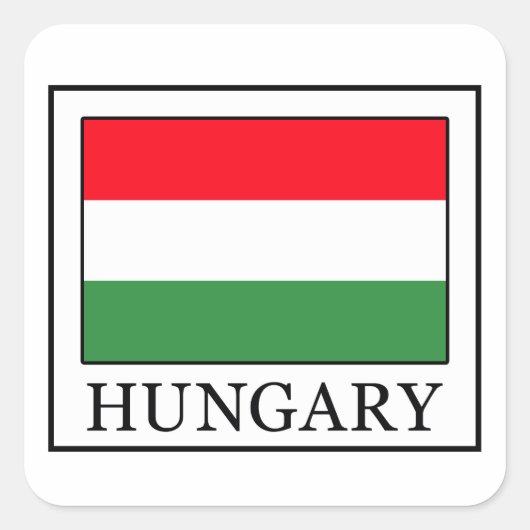 Hongarije Vierkante Sticker (Voorkant)