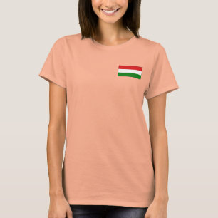 Hongarije Vlag + Landkaart T-shirt