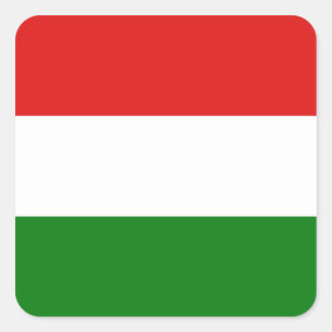 Hongarije-vlaggen Vierkante Sticker