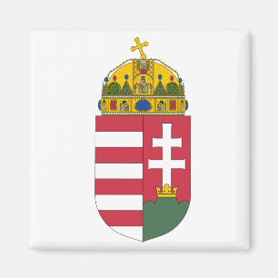 Hongarije Wapenschild 2 inch vierkante magneet