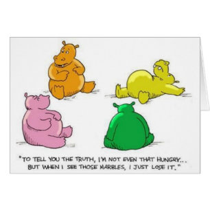 Honger Hippos. - Romance-kaart
