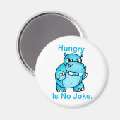 Honger is geen Joke. Hippo Magneet (Voorkant / Achterkant)