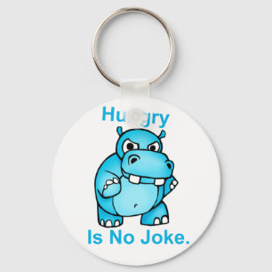Honger is geen Joke. Hippo Sleutelhanger