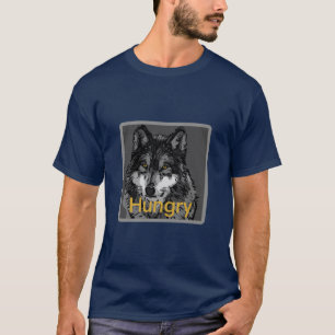 Honger - Mannen basaal donkere T-Shirt 