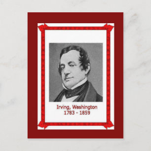 Hongerbevolking, Washington Irving 1783-1859 Briefkaart