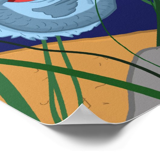 Hongerhaai en lachen Poster (Hoek)