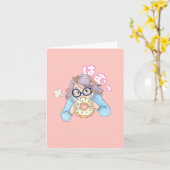 hongerig meisje kaart (Gele Bloem)