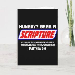 Hongerig pak een Schriftuur Grappig christelijk Ma Kaart