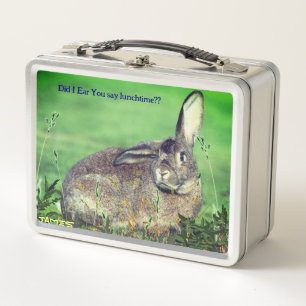 Hongerige Bunny Konijn Dier Metalen Lunchbox