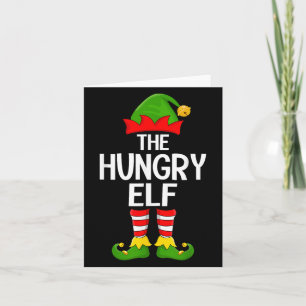 Hongerige Elf Kerstmis Matching Family Elf Squad K Kaart