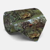 Hongerige Leeuw van Henri Rousseau, Oud Wild Dier Stropdas (Opgerold)